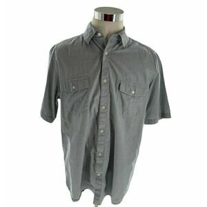 The Foundry Supply Co Shirt Mens L Tall Short Sleeve Chest Pocket Button Casual